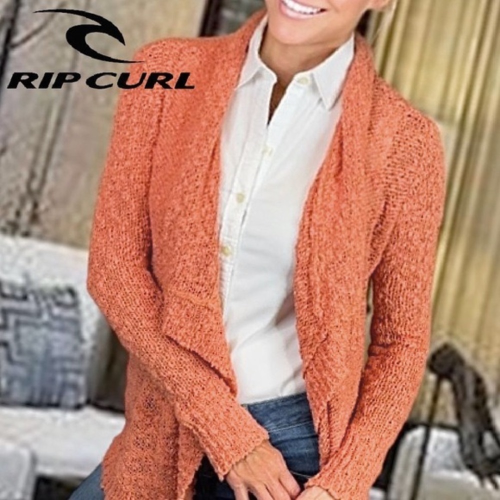 Ripcurl LooseKnit Venice Cardigan Sweater Soft Peach/Coral S